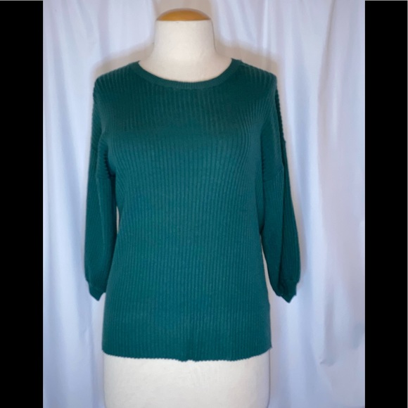 Melissa Paige Ribbeded evergreen sweater - Picture 2 of 7